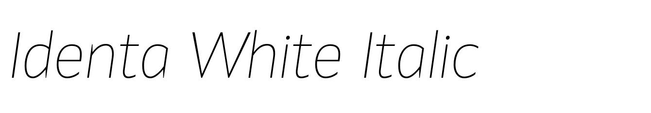 Identa White Italic